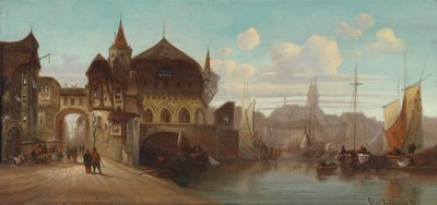 Scene in a (probably fictional) Port City by Karl Kaufmann